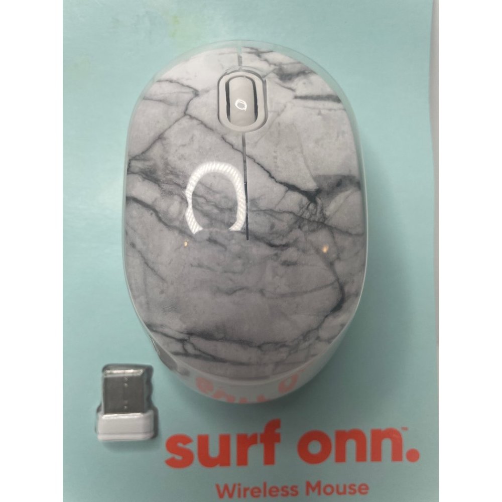 Surf Onn Wireless Mouse black/white marble design